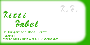 kitti habel business card